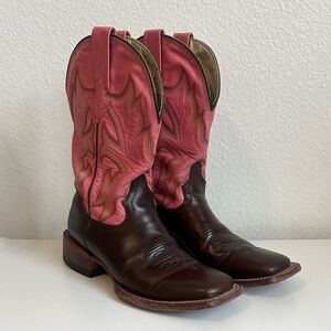 Stetson Pink Western Boots- Square Toe (size 7B)